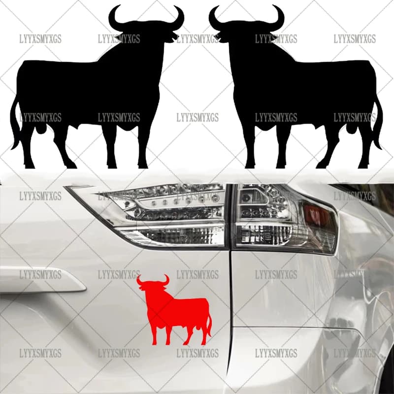 Super Cool Cute Cow Car Stickers Waterproof Solar Protection Vinyl Decalcomania Wholesale PVC Car Accessories