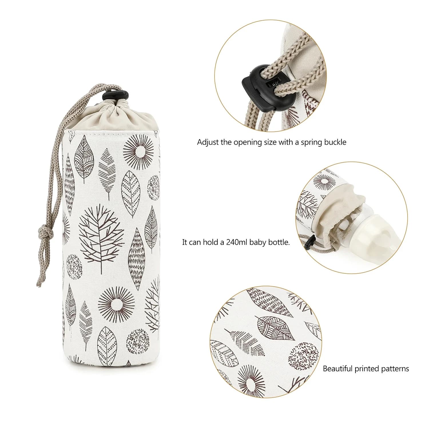 Borse isolanti per biberon per latte Borsa termica per biberon portatile impermeabile per cartoni animati Borsa termica per scaldalatte Borse per appendere passeggino