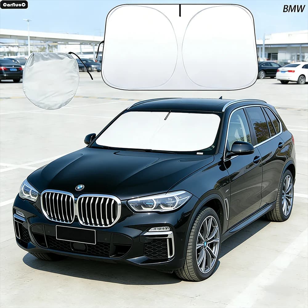Parasole per parabrezza auto per BMW X5 2019-2023, protezione solare, visiera parasole, protezione UV dal calore