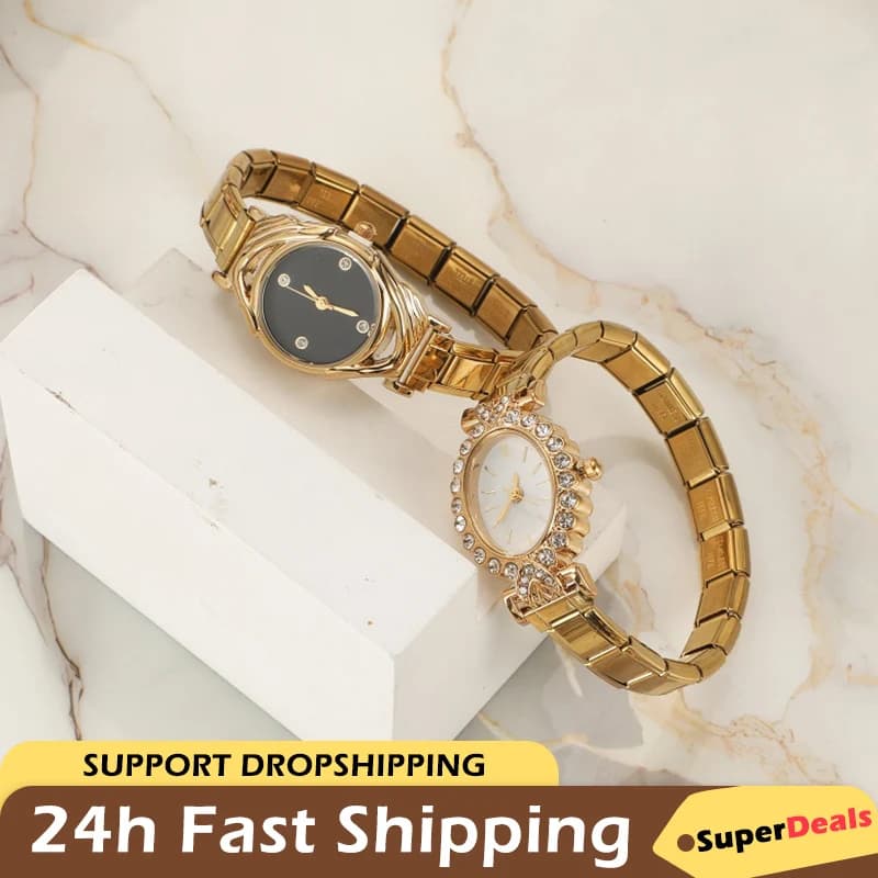 Wholesale Women Men's DIY 9mm Width Italian Charm High Quality Stainless Steel Shiny Zircon Watch Bracelet Head Unique Bangle