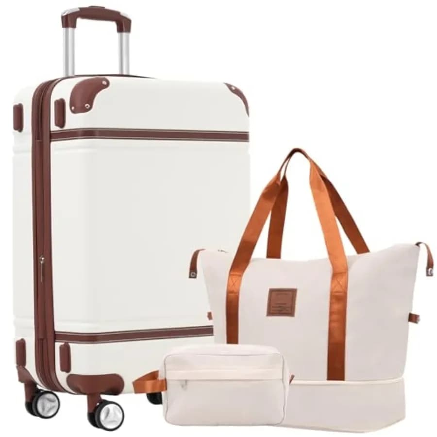 Hardshell Luggage Sets for Travel, Business, Vacation 28 Carry-On with Backpack, Lightweight Polypropylene, Black, TSA Lock Dou