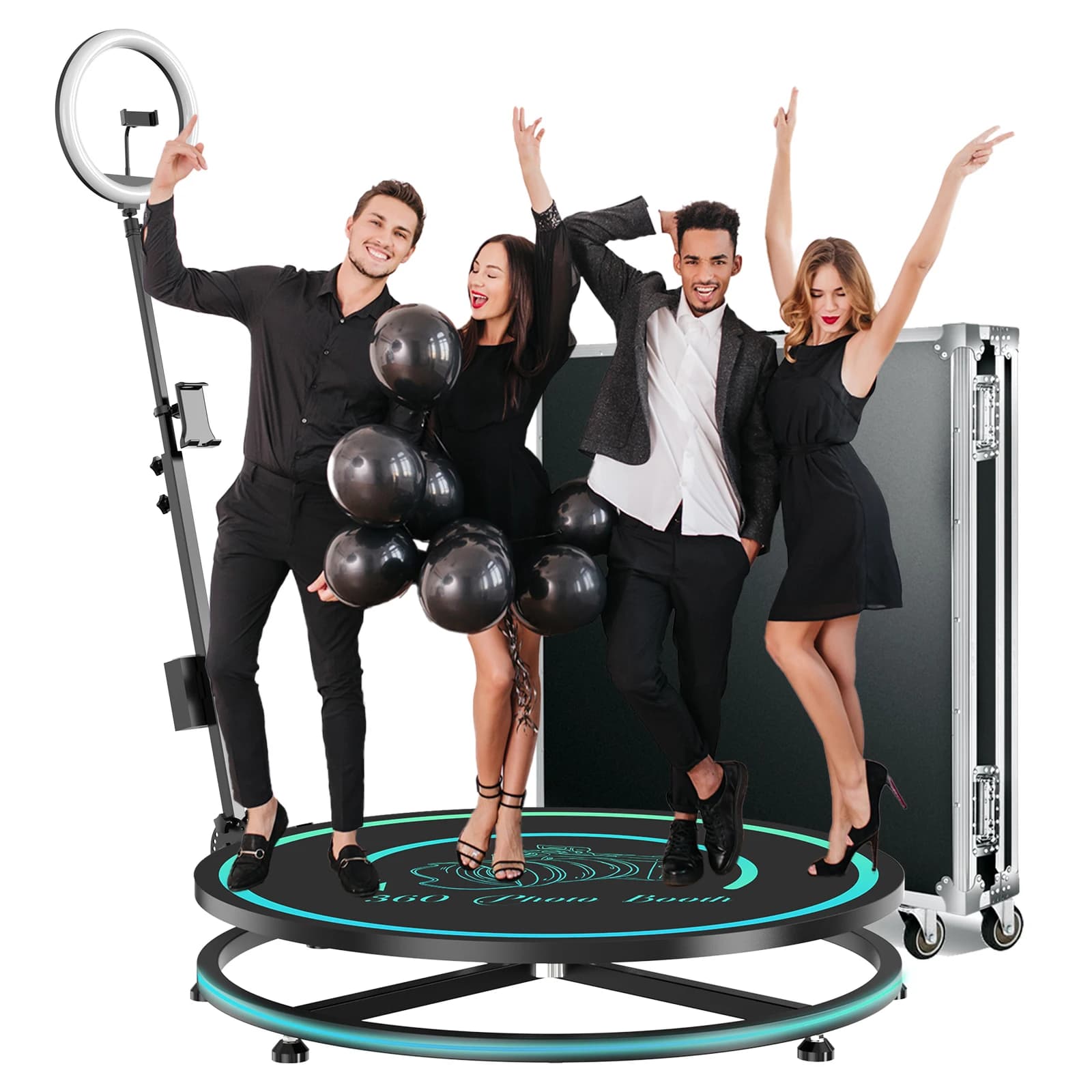 MWE 360 camera for parties with extra battery logo APP Customization software Remote automatic camera with 360° rotation
