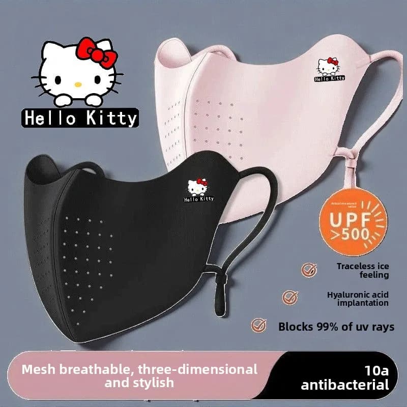 Cute Hello Kitty Print Face Mask for Women Girls Kawaii Cartoon Reusable Washable Cloth Mask Breathable Daily Protective Mask