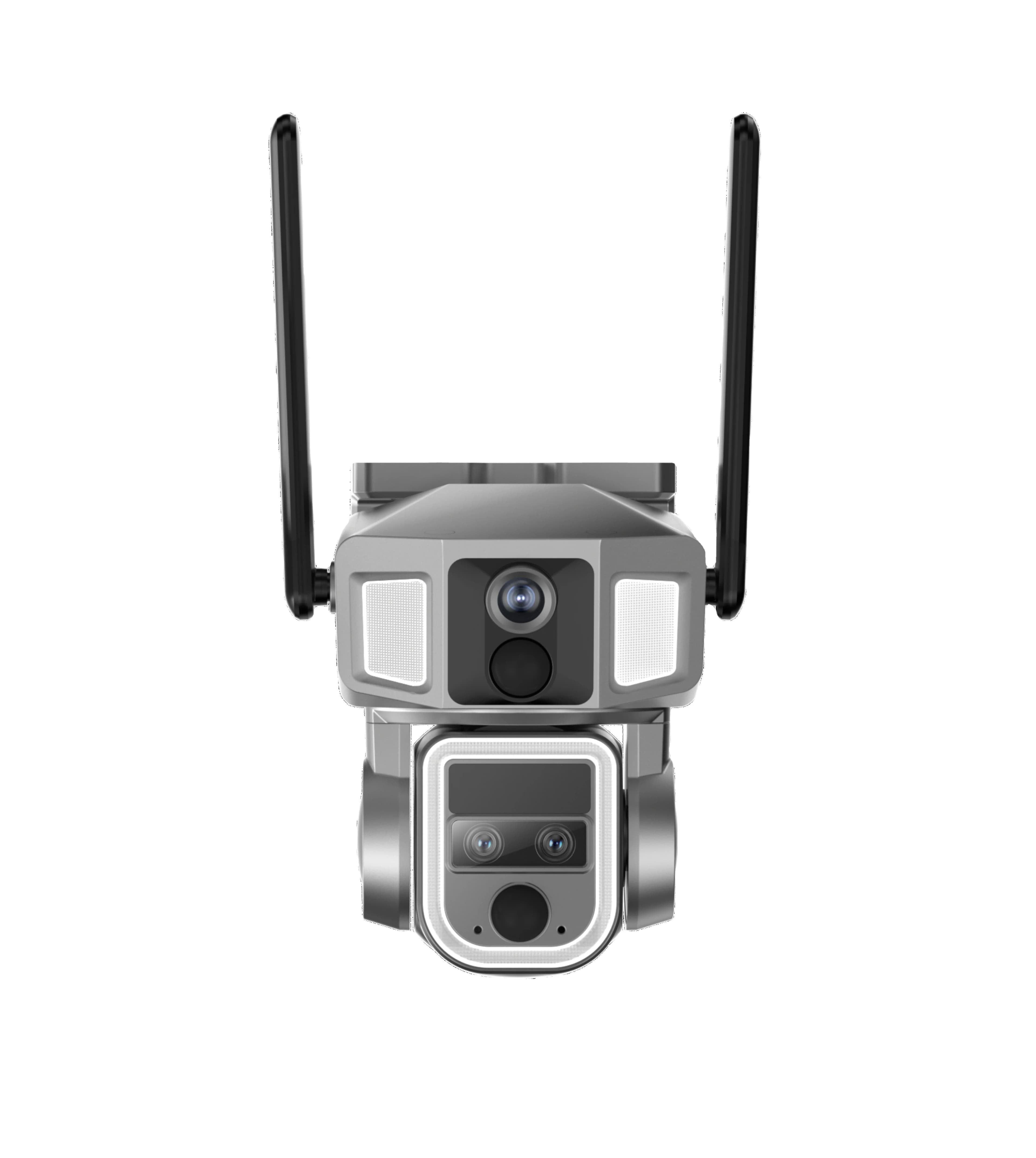 Telecamera 4G + wifi Zoom ottico 10X Ptz Cloud Storage Pannello solare 2MP 4MP 30fps Visione notturna IR App Niview Telecamera solare wireless