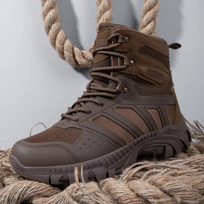 Stivali tattici da uomo Stringati Deserto Lavoro militare Scarpe da trekking alla caviglia Scarpa da arrampicata Scarpa militare Unisex Maschile Zapatillas impermeabili Uomo