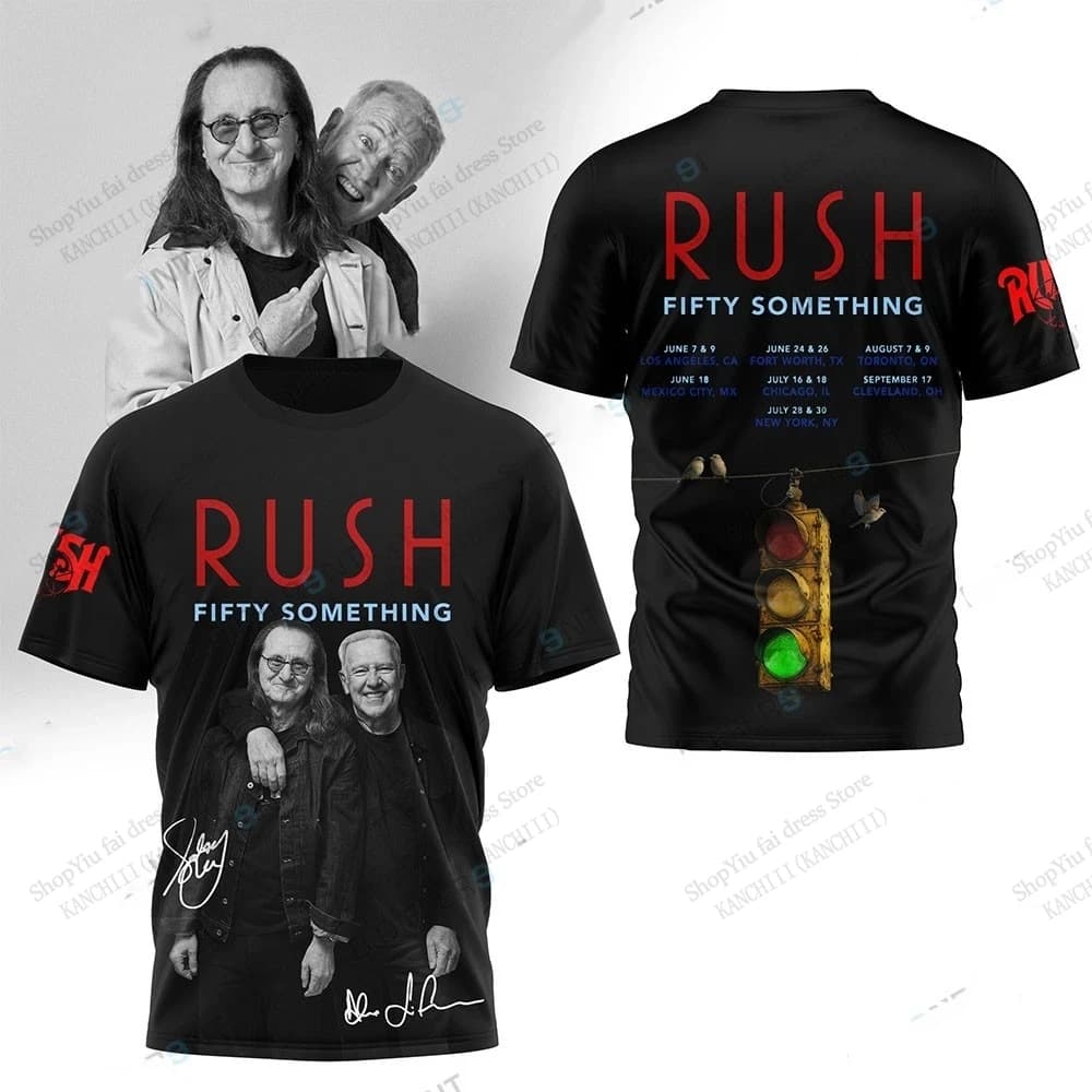 T-shirt 2026 New Rock Band Rush Tour 3D Stampa Tshirt Uomo Donna Moda Hip Hop Manica corta Maglietta Bambini Top Tees Abbigliamento uomo