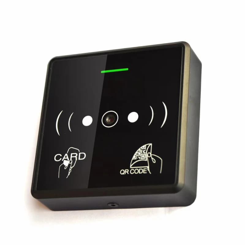 Lettore QR NFC Controller di accesso HF RFID 13,56 MHZ Lettore QR dinamico WG34 RS485 Lettore di schede ultraleggero