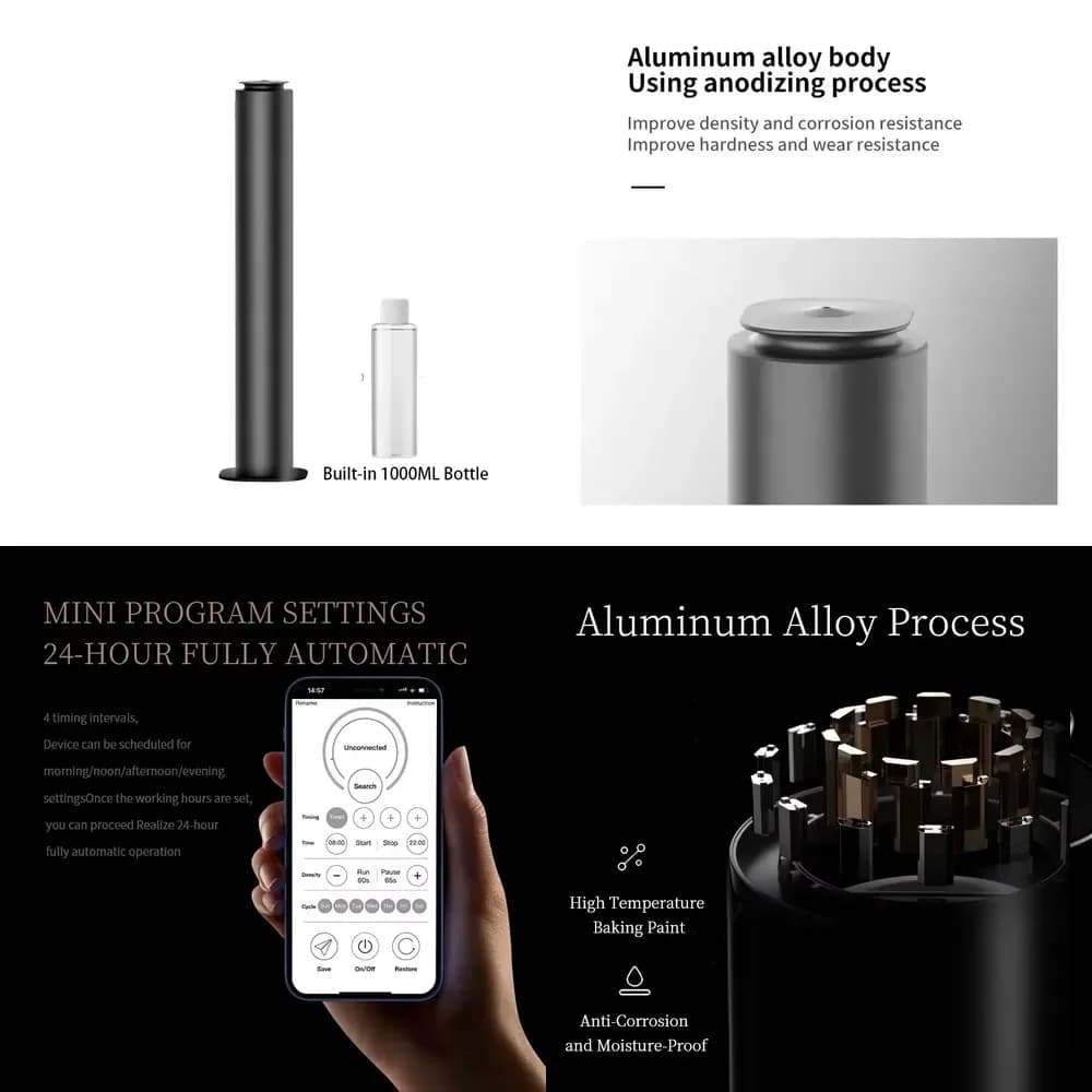 Luberon Commercial Metal Aroma Diffuser Electric Large Capacity Essential Oil Fragrance Dispenser for Hotel Lobby Household
