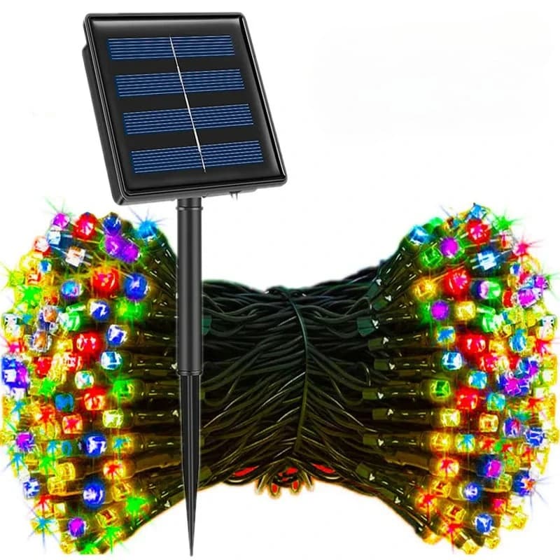 Luci a stringa solari a LED per esterni Luce fata Luci a ghirlanda ad energia solare 8 modalità Decorazione di nozze da giardino Impermeabile
