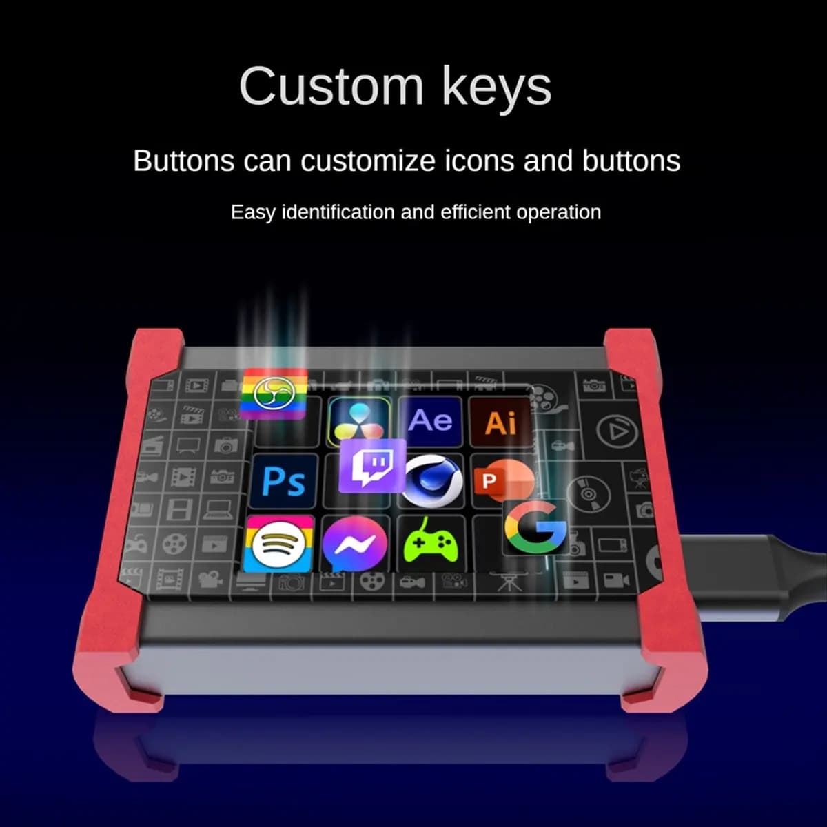 A43M Scheda di Acquisizione 4K HD, Console per Trasmissioni in Diretta, Stream Box, Tastiera Intelligente Personalizzabile, Supporto OBS/TikTok