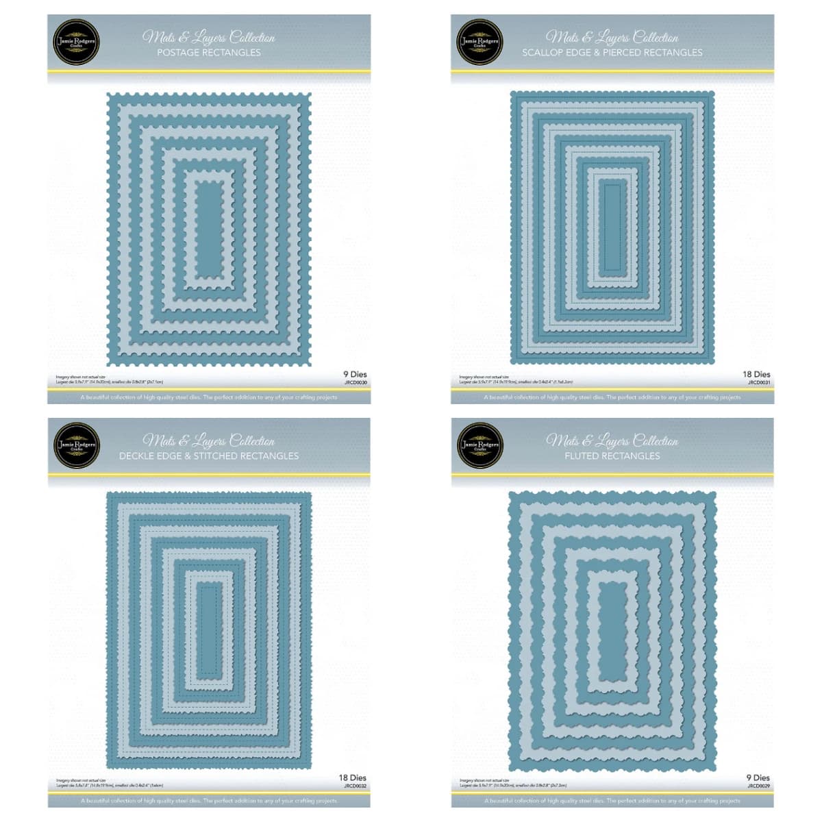 Scallop Edge Pierced Postage Rectangles Die Set DIY Scrapbooking Card Christmas 2025 New Creative Expressions Crafts Dies Stamp