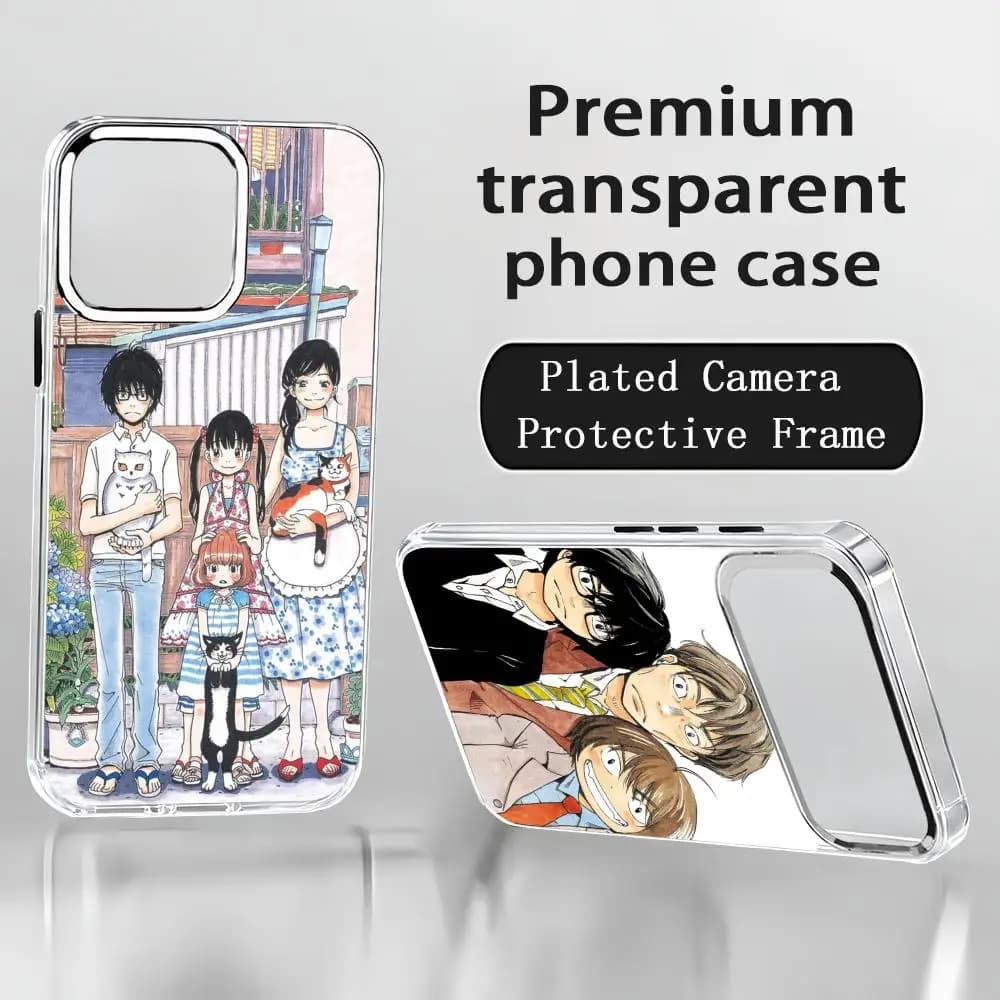 March Comes in Like a Lion Phone Case For iPhone17 air 16 15 14 13 12 11 Pro Max Plus Chrome Button Camera Ring Transparent