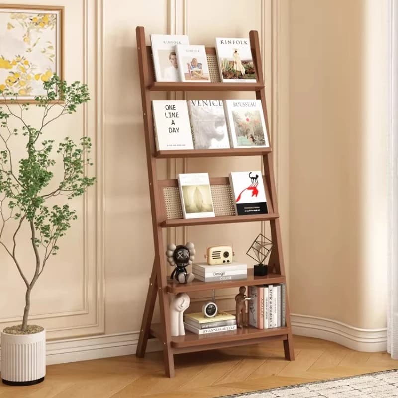 Scaffale da Scrivania, Mensole Portaoggetti, Portariviste da Terra, Organizzatore per Ufficio, Libreria, Supporto per Giornali