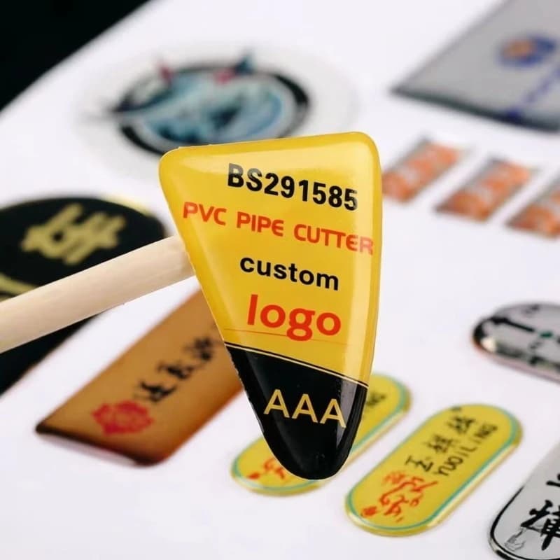 50 Pezzi Adesivi Personalizzati in Resina Epossidica, Etichette 3D in Gel, Logo Trasparente, Adesivi Decorativi Personalizzati