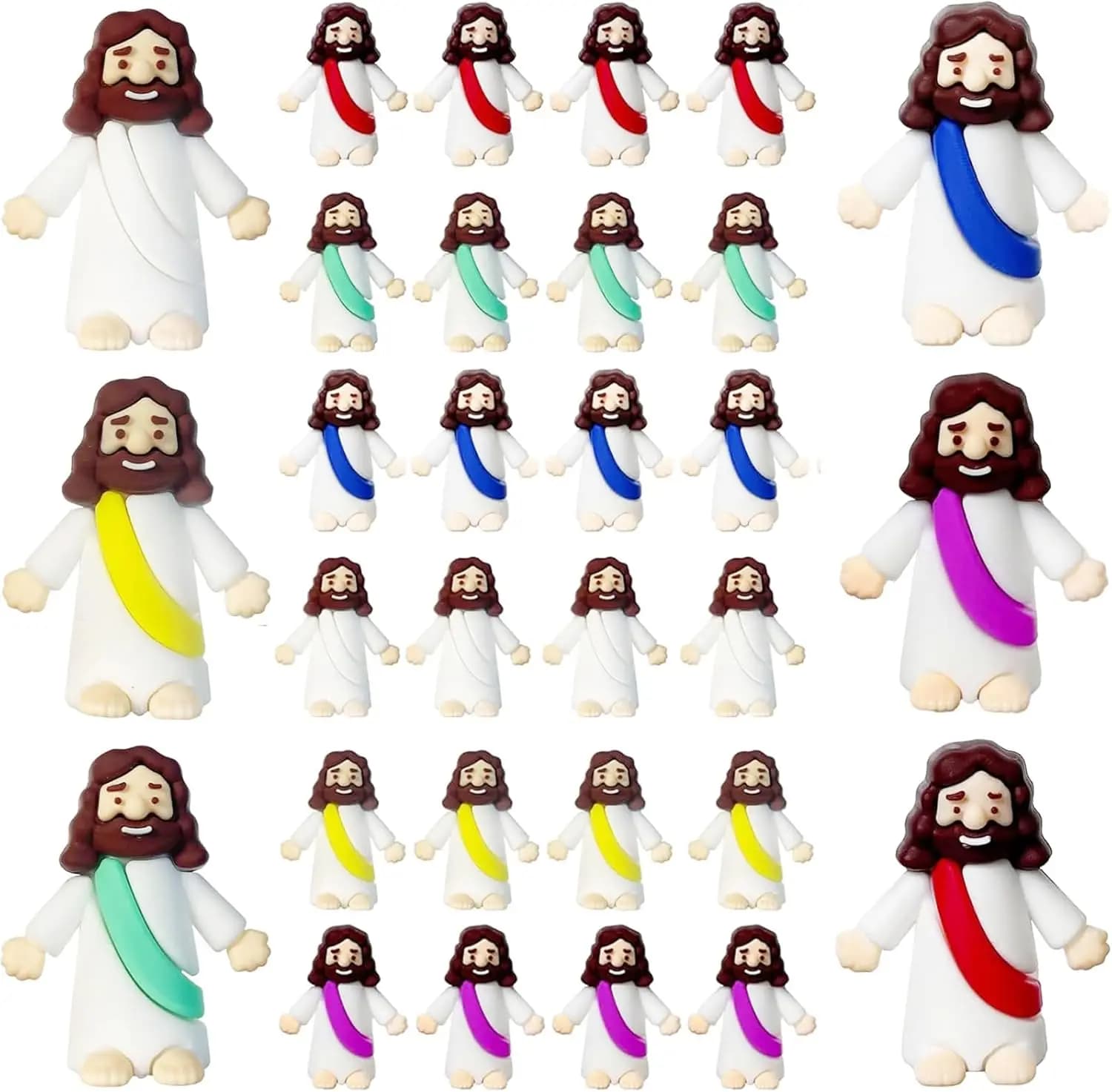 30 pezzi di piccole figure di Gesù, action figure mini figurine di Gesù sfuse, piccole figure di Gesù per nascondere e procurare regali religiosi