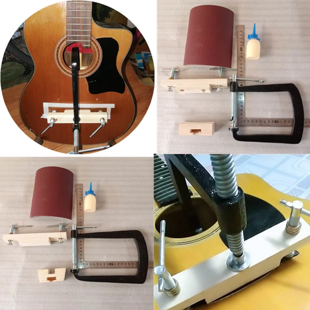 Classical Guitar Bridge Clamp Heavy Duty Repair Fixture Clip Set Bridge Clipping Tool for Guitar Construction