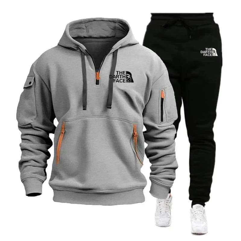 Men's Sportswear for Spring and Autumn, with Zip Pockets Includes casual sportswear, pullover jerseys, jogging suits