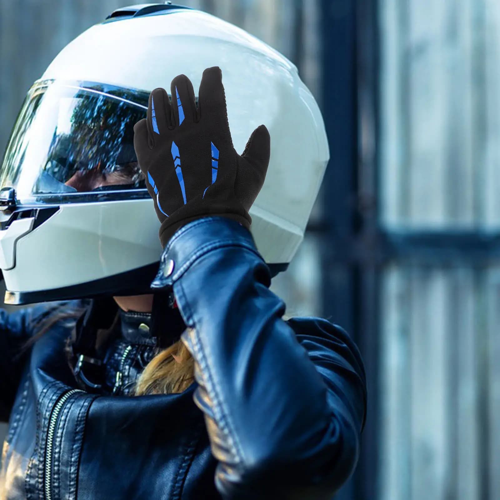 Guanti Invernali per Moto Antivento Impermeabili Compatibili con Touchscreen Copertura Completa Foderati Termicamente per Lunghe Distanze ed Escursioni