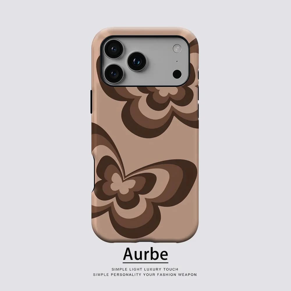 Custodia Aurbe Matte 2-in-1 con Pellicola e Supporto MagSafe per iPhone 17 16 15 14 Plus 17 Pro Max, Antiurto, Rigida, con Strati a Farfalla