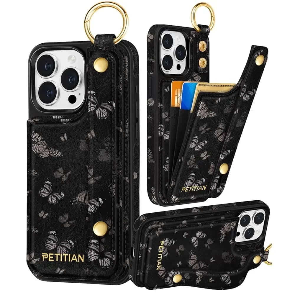 Custodia per iPhone 11 con Portafoglio - Design Unico e Carino per Donne e Ragazze, in Pelle, Porta Carte di Credito con Supporto