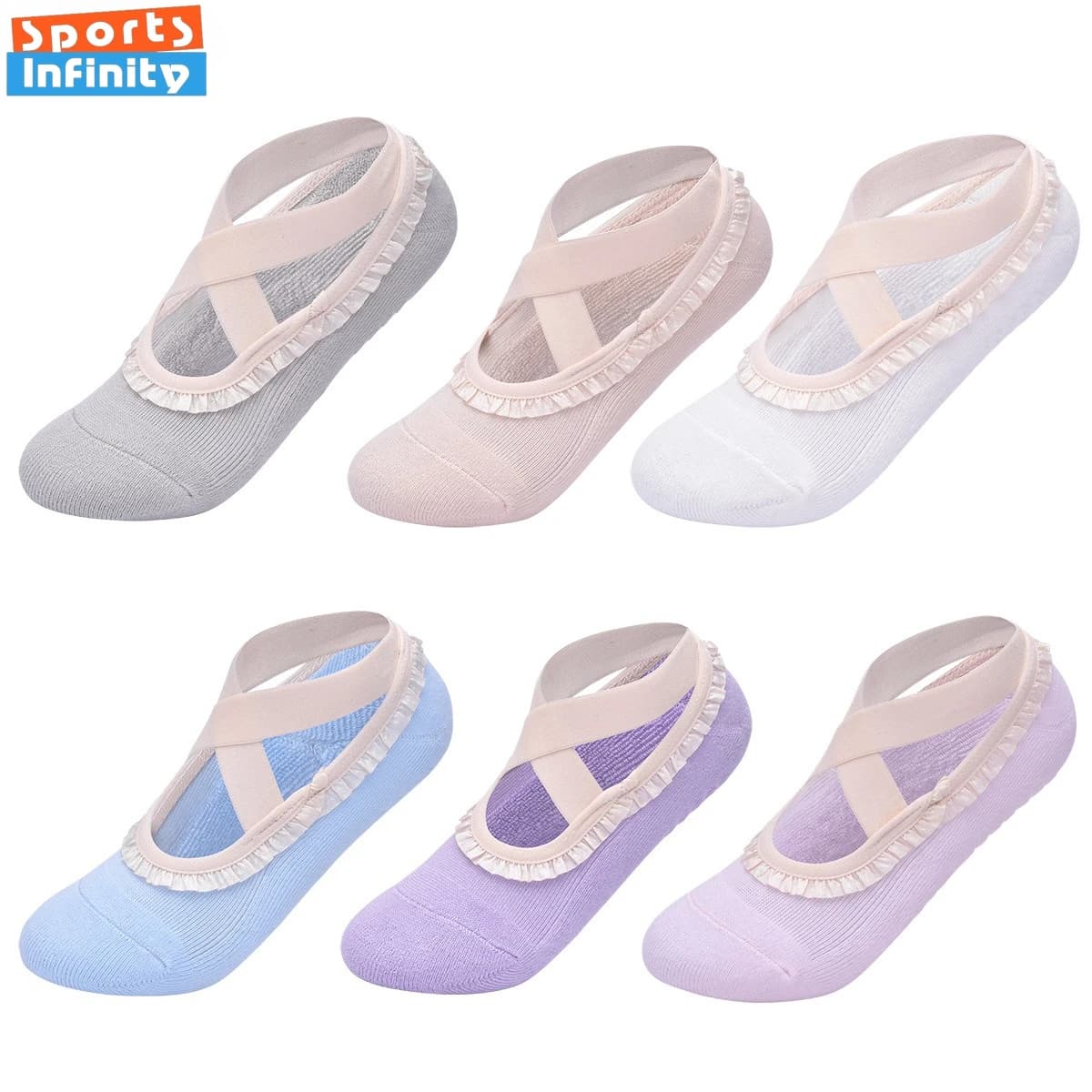 Calze Yoga Donna 2026 Antiscivolo Professionali con Laccetti per Pilates, Danza, Aerobica, Trampolino e Fitness
