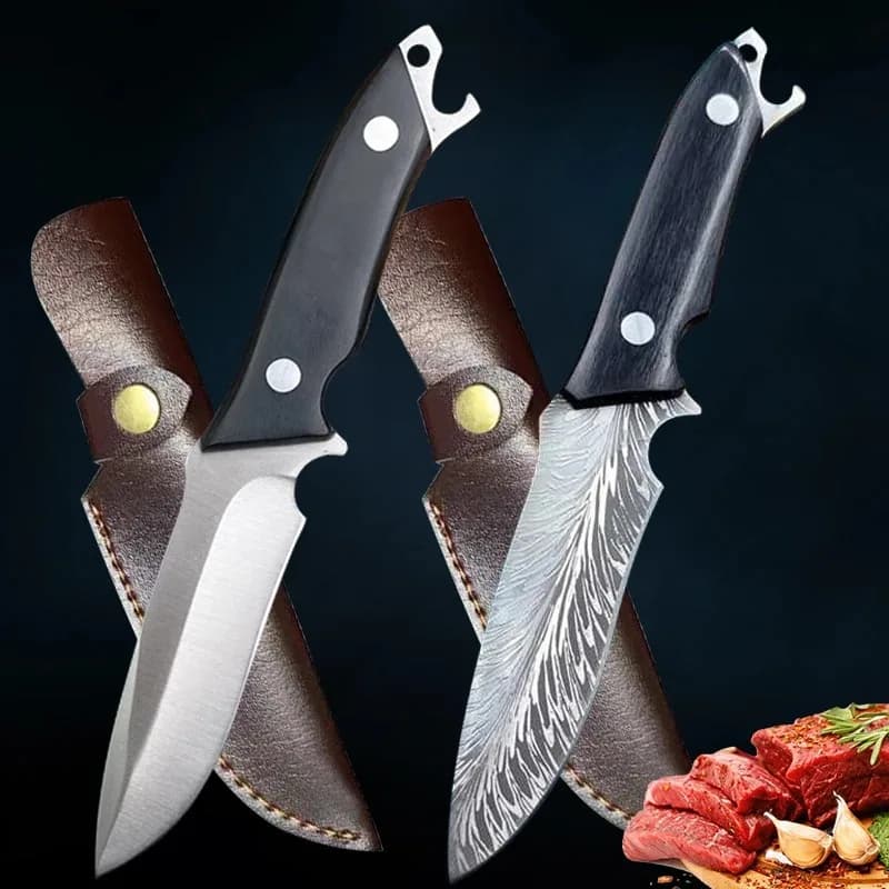Coltello da cucina per disosso Coltello da macellaio per affettare verdure in acciaio inossidabile forgiato per tritare ossa Coltello da macellaio per affettare verdure
