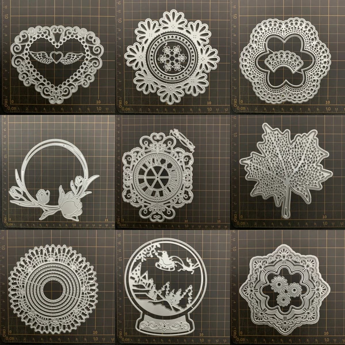 9 tipi Fiore Sfera di cristallo Metallo Fustelle Stencil Per DIY Scrapbooking Decorativo Goffratura Artigianato Die CutsTemplate