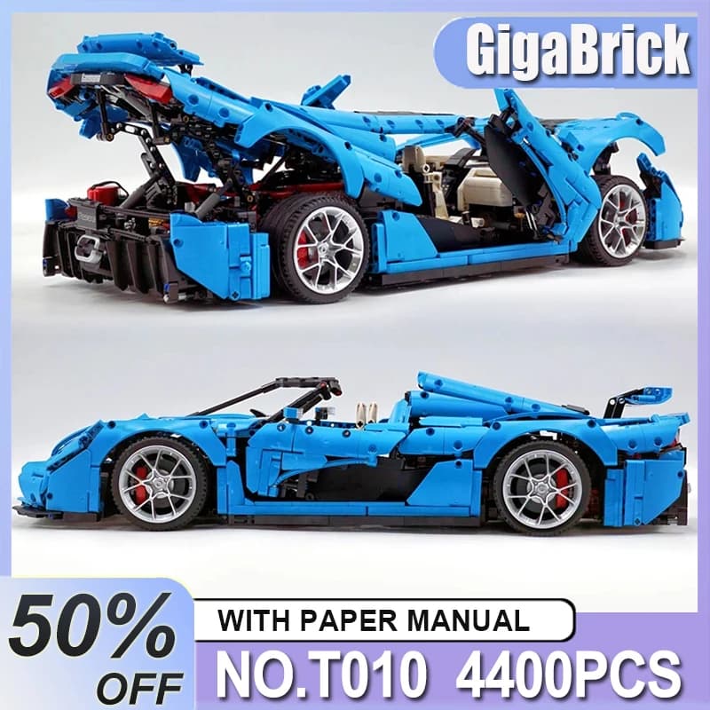 MOC T010 Città Tecnica Super Sport Auto Da Corsa Hypercar Building Blocks Mattoni Puzzle Giocattolo Educativo Regali Di Natale Per Bambini