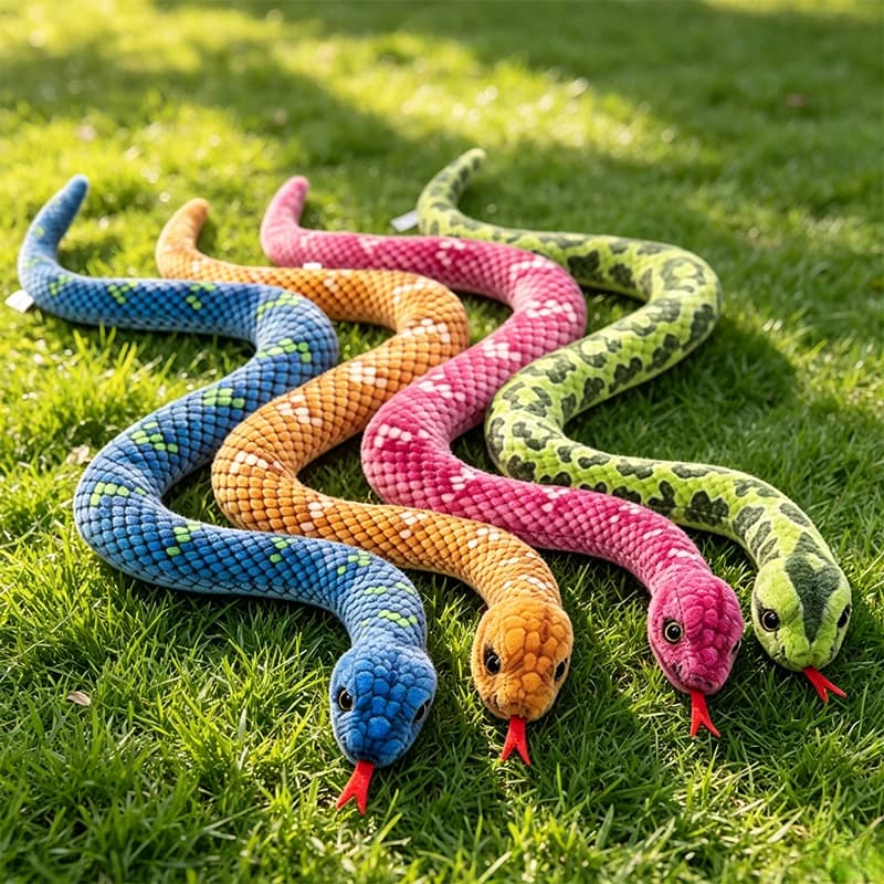 Cute 9 Colors S Shaped Simulation Snake Plush Doll Soft Stuffed Water Snake Animal Toys Creative Home Room Decoration Boys Girls