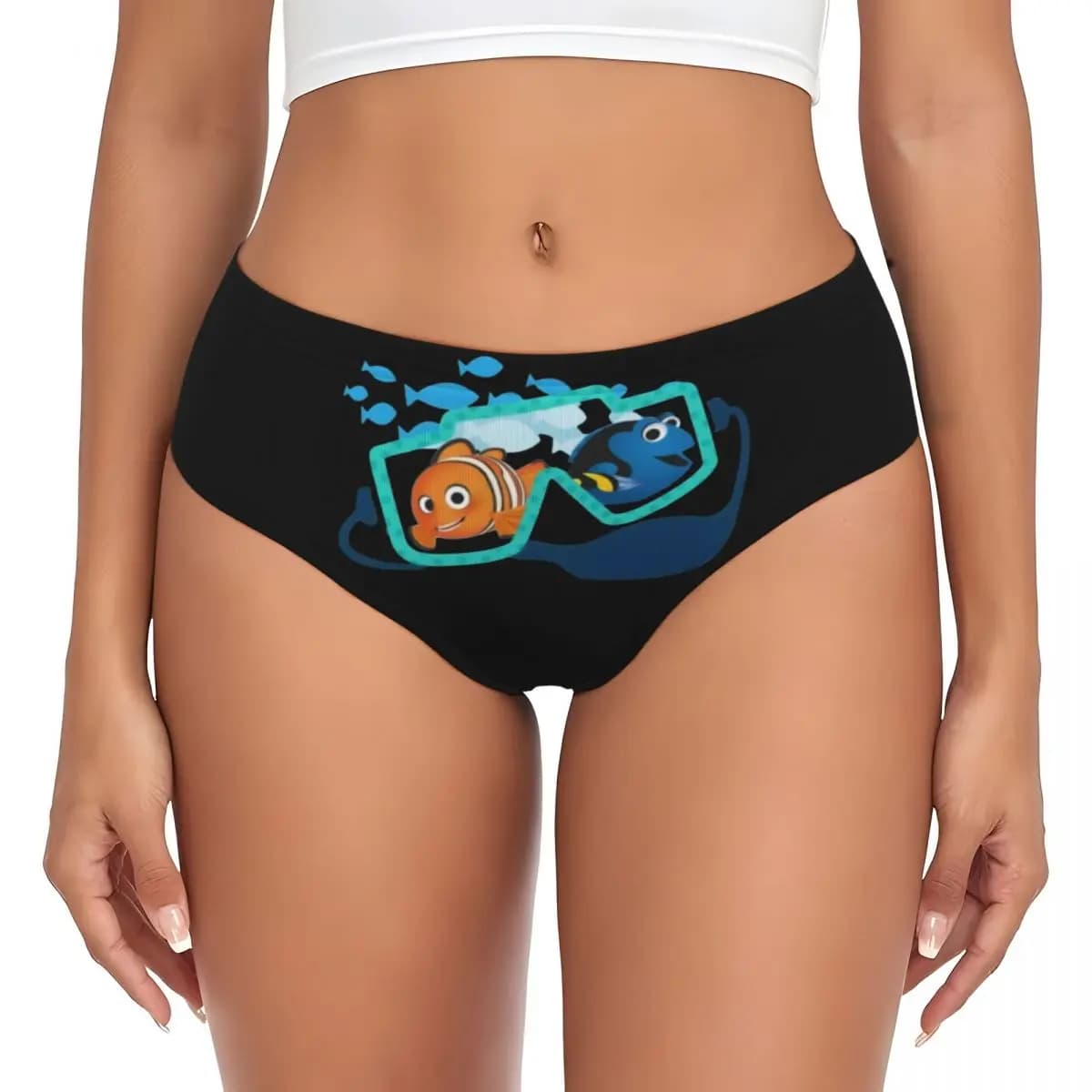 Mutandine Personalizzate da Donna con Tema Anime Nemo, Slip Traspiranti Nemo e Dory