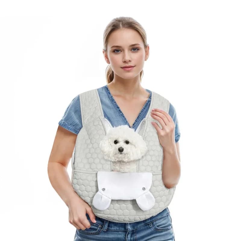 Zaino regolabile per cani e gatti Zaino da viaggio portatile per esterni con imbracatura per spalle e petto pieghevole leggero per camminare