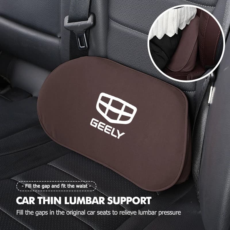 For Geely Car Seat Lumbar Pillow Soft And Comfortable Rear Lumbar Support Protection Pad Atlas pro Tugella Emgrand ec7 Coolray