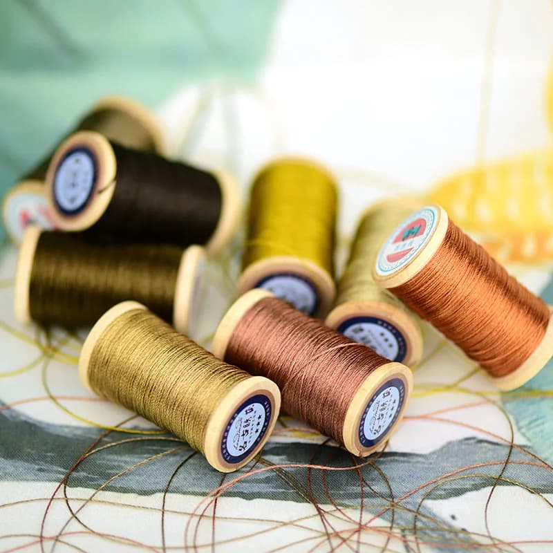 Rotolo di filo da ricamo intrecciato a mano in fibra di poliammide da 0,3 mm, linea di nappe, 50 m, ad alta resistenza, 3 fili, kaki