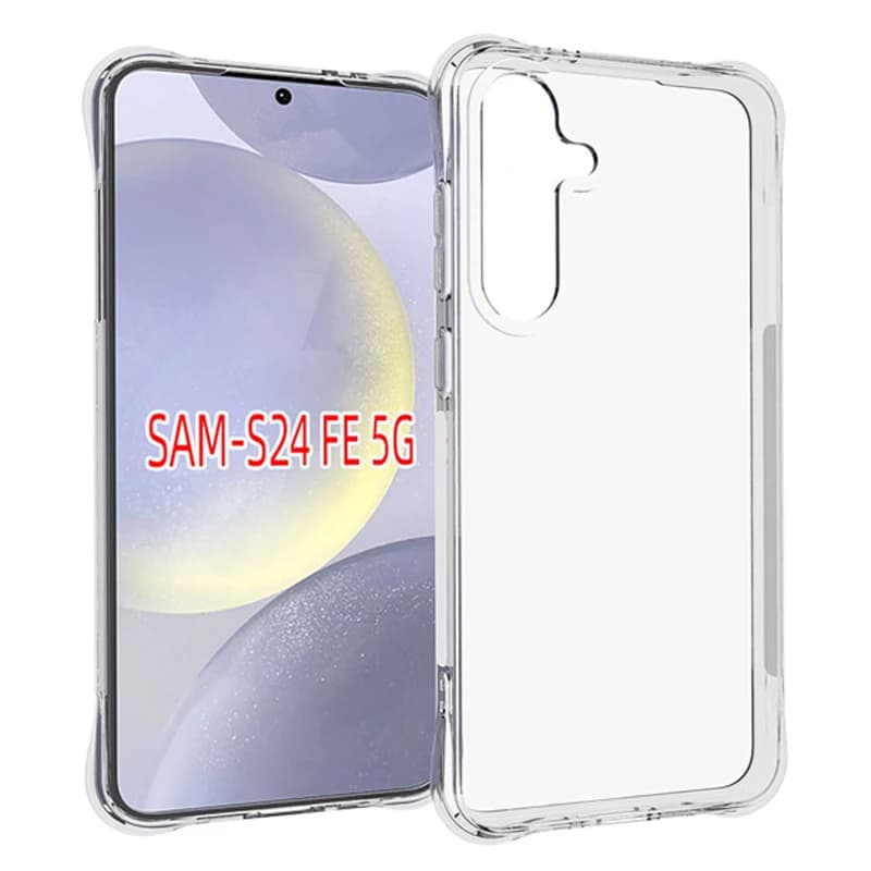 Per Samsung Galaxy S24 FE 5G Custodia Air Cushion Antiurto Trasparente Airbag Cover posteriore in silicone Custodia morbida per Samsung S24 FE S24FE 5G