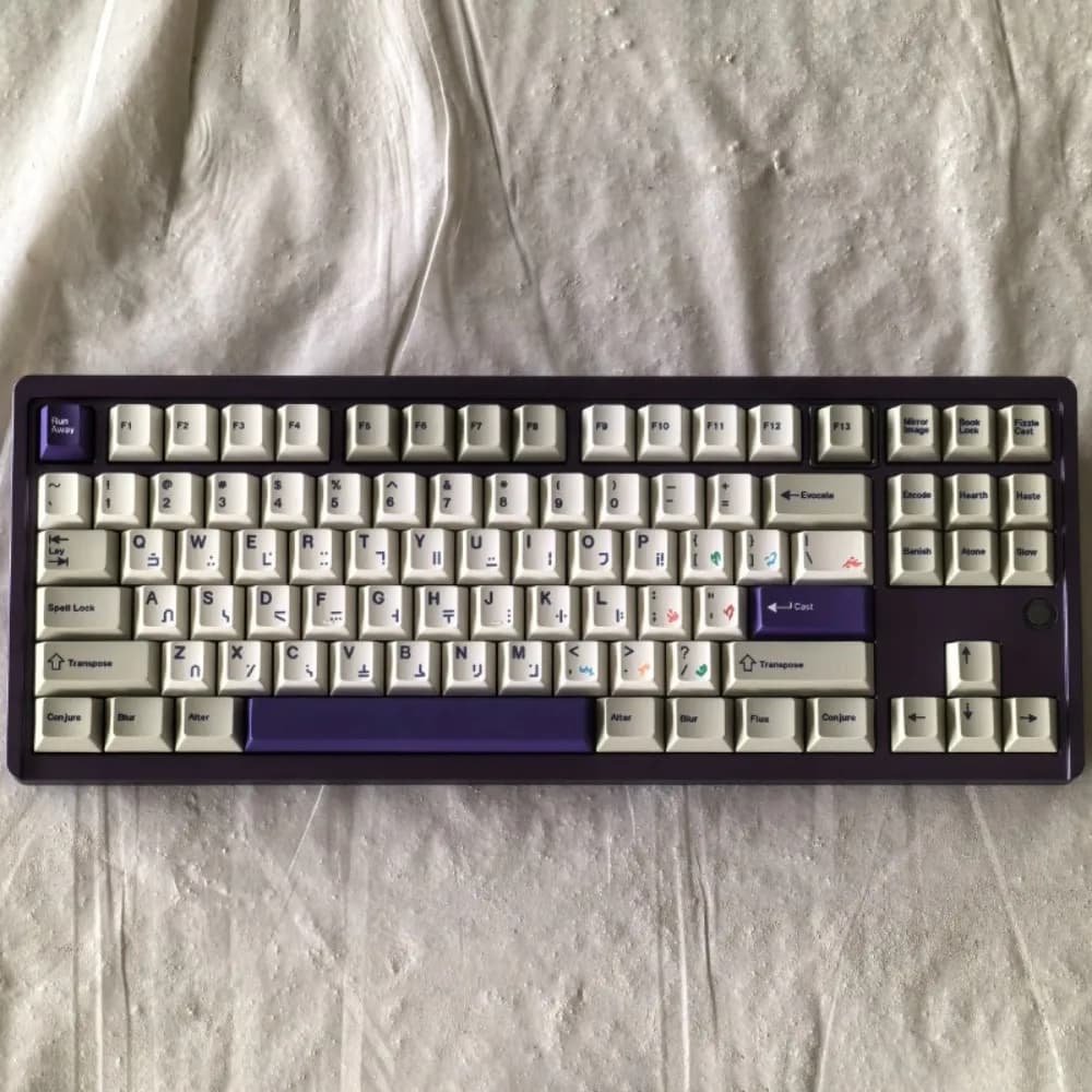 176Key PBT Theme Book Cover Set Custom Keyboard Cap for Game Key with Cherry Profile for Mechanical Keyboard