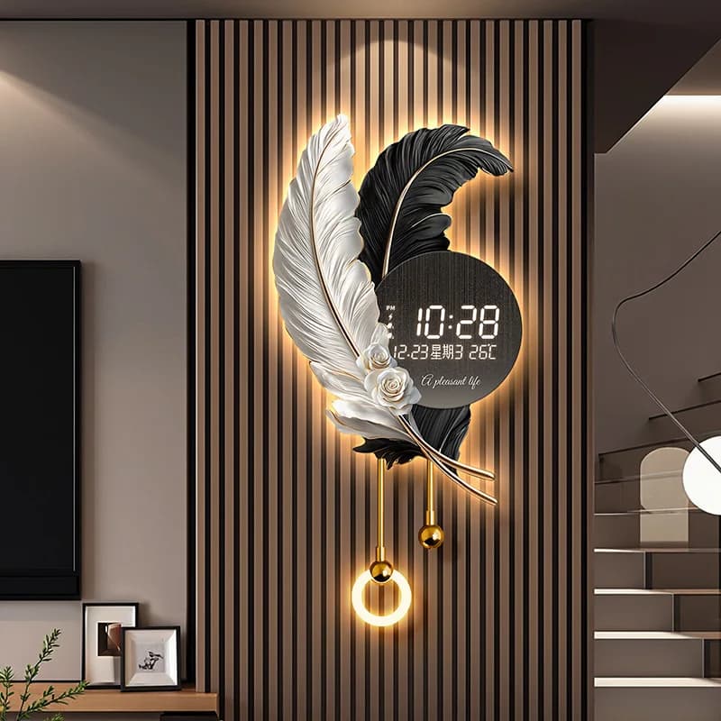 Chinese Style Minimalist Wall Clocks Luxury Design Aesthetic Fashion Clock Wall Living Room Simple Horloge Murale Home Decor