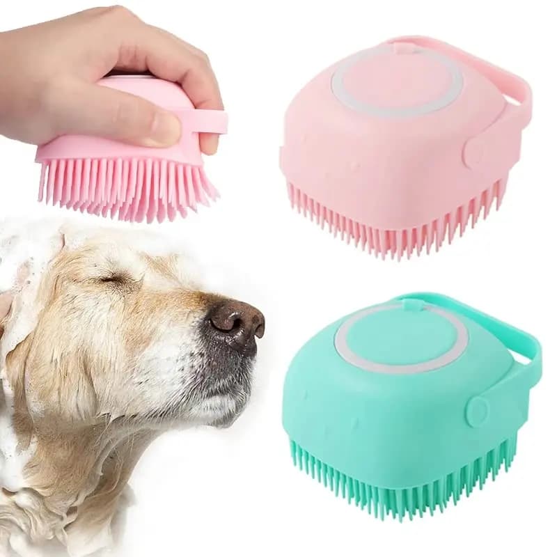 Spazzola Massaggiante per il Bagno, Spazzola Morbida in Silicone per Shampoo Cani, Doccia per Animali Domestici a Pelo Lungo e Corto, Gatti