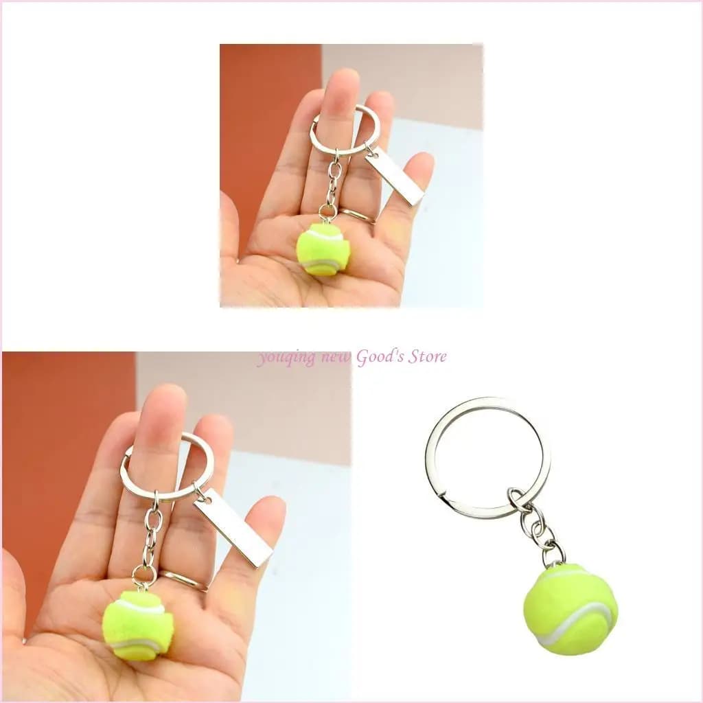 57QA Portachiavi sportivo da tennis dal design elegante in lega, perfetto per chiavi e decorazioni per borse