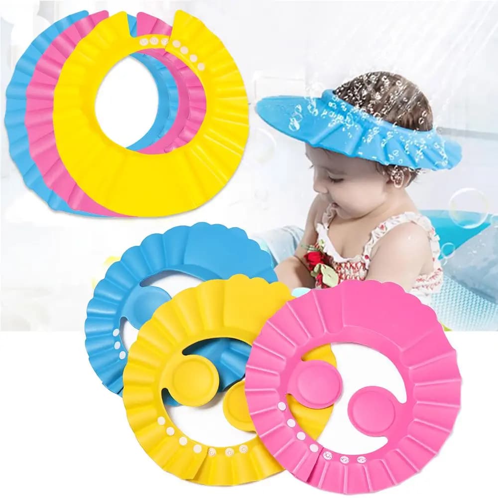 Unisex Shower Hat for Boys and Girls, Waterproof, Portable, Adjustable, Hair Protection During Washing, Bathroom visor, Shampoo Hat