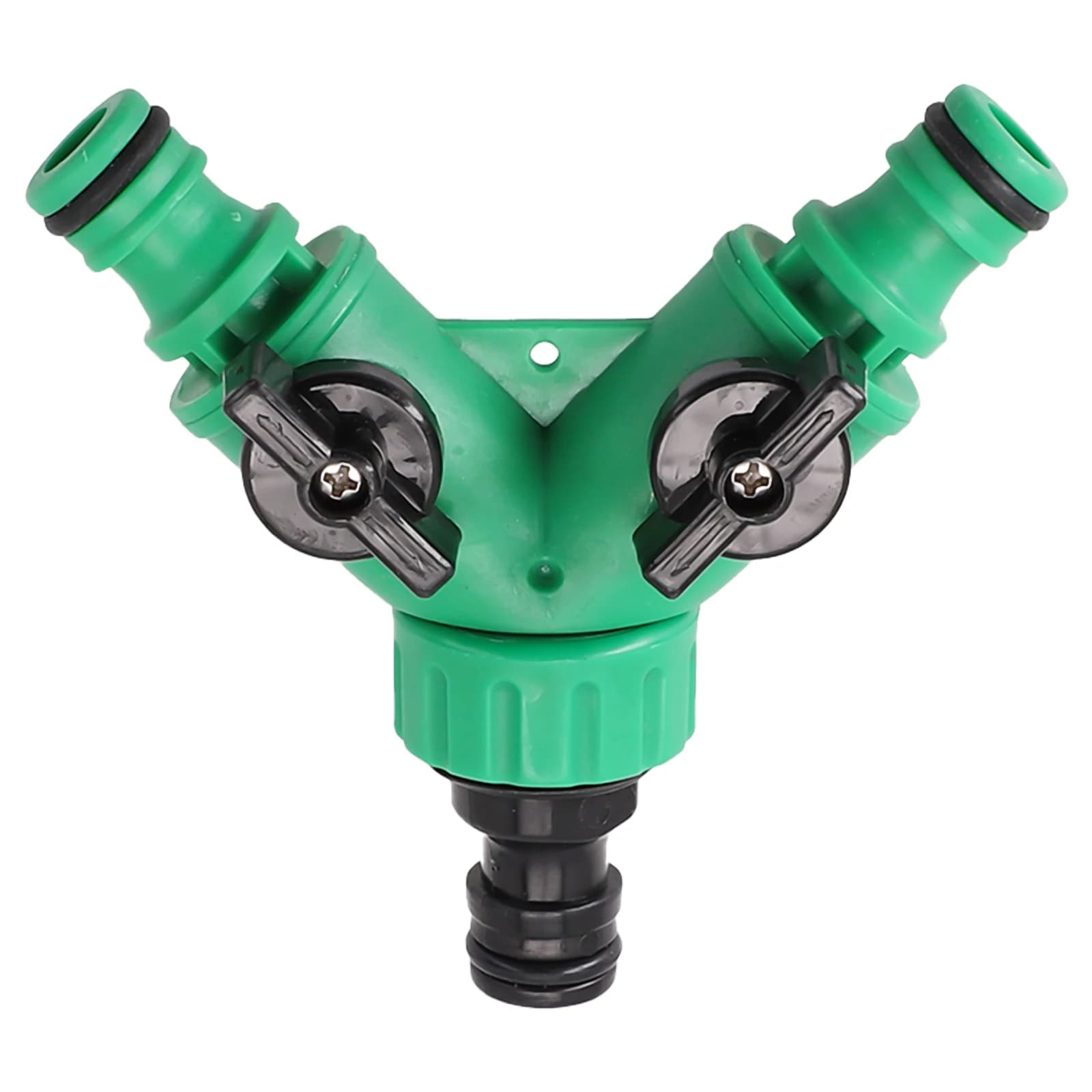 Connettore per Tubi da Giardino a 2 Vie, Adattatore a Y per Tubi, Valvola Divisoria a Tre Vie in Plastica con Interruttore
