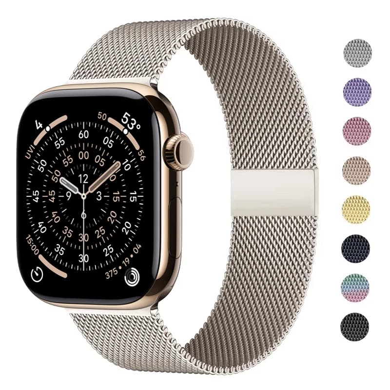 Anello milanese per cinturini Apple Watch 45mm 44mm 40mm 41mm 42mm-46mm braccialetto correa iwatch serie 8 7 6 5 SE 9 11 10 Ultra 2 49mm