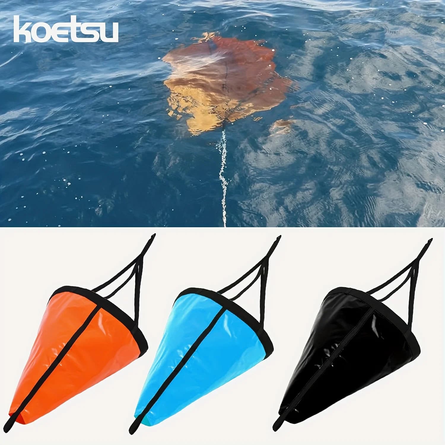 Freno alla deriva per paracadute con ancoraggio marino colorato per barche adatto per paddleboard e calzino alla deriva per kayak