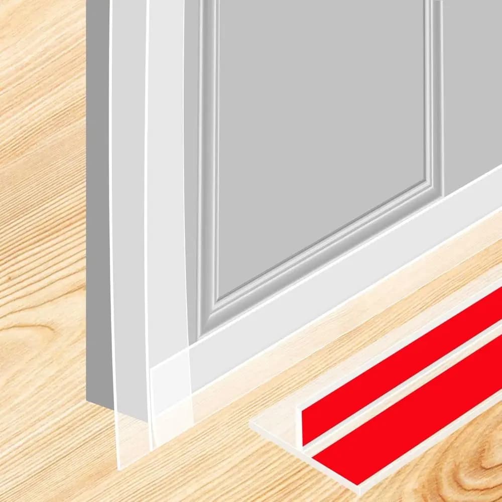 Guarnizione in Silicone a Forma di T per Porte, Striscia Autoadesiva da 6M per Finestre, Protezione dal Vento e dalle Intemperie per il Profilo Laterale della Porta