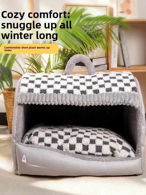 Cuccia per Cani Calda e Sicura, Staccabile, per Tutte le Stagioni, Universale, Comoda, con Area Riposo e Tana per Dormire