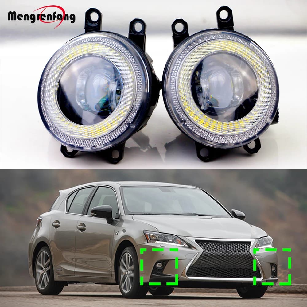 2 X Adjustable Car LED Lens Fog Light Angel Eye DRL Daylight 30W H11 For Lexus CT200H CT 200h 2011 2012 2013 2014 2015 2016 2017