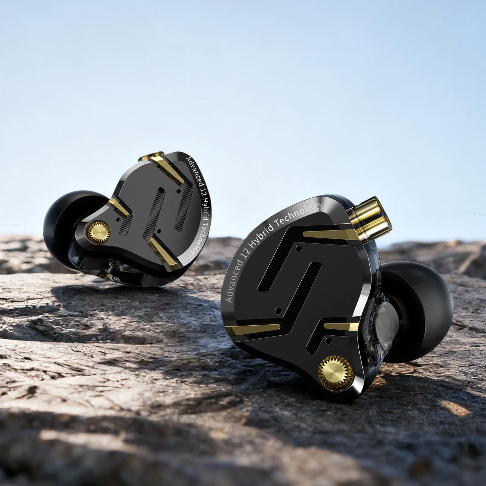 KZ ZS12 PRO 2 1DD + 5BA Cuffie cablate ibridi super lineari di grado di punta Cavo staccabile da 3,5 mm/tipopec Cuffie da gioco HIFI