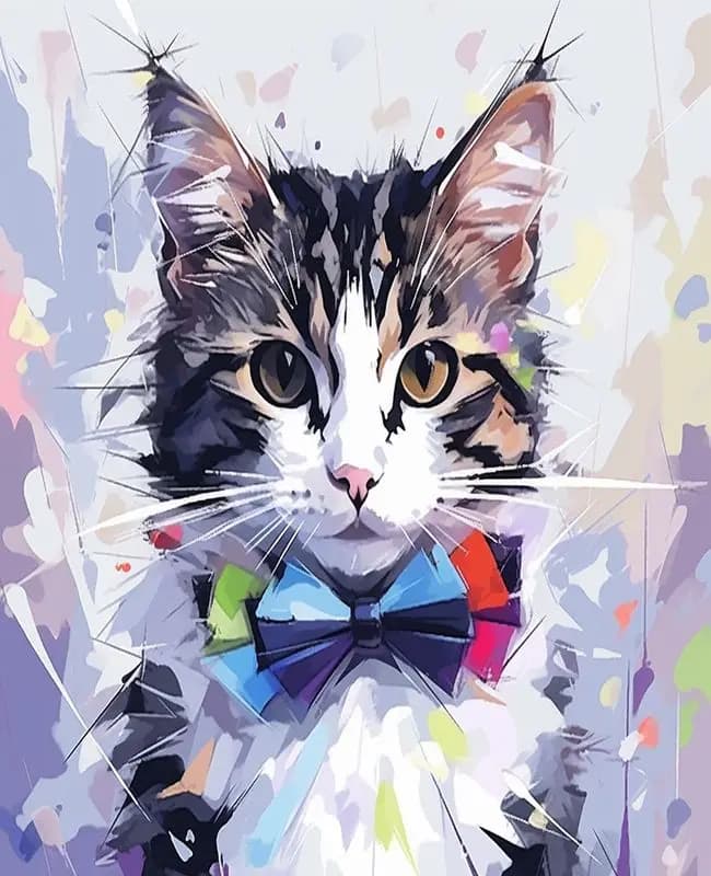 1pc frameless Painting By Numbers cat Drawing On Canvas Diy Crafts Oil Art Paint Kit Artwork Decoration Home