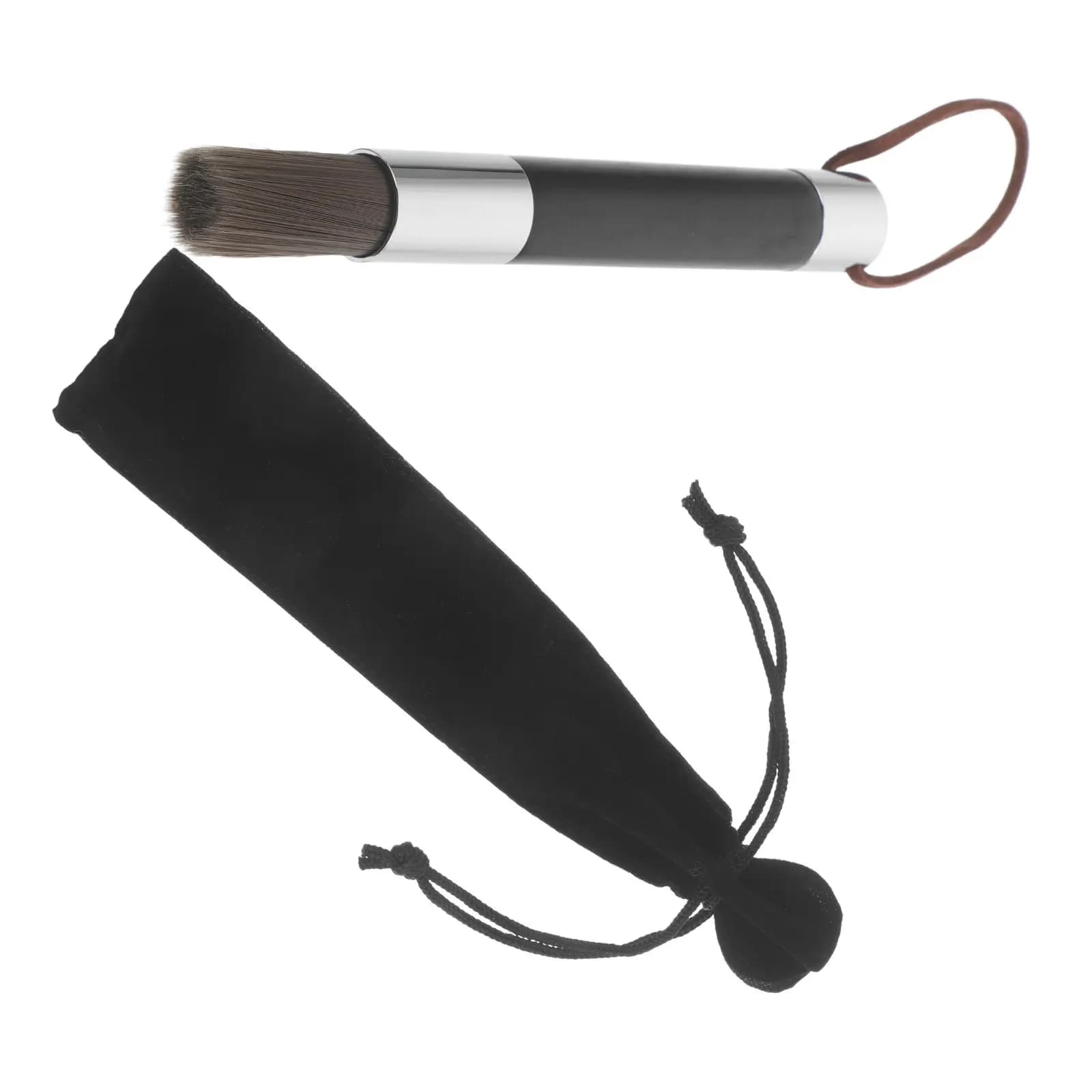 Sturdy Metal Cigar Brush Portable Nylon Bristles Efficient Deep Cleaning Cigar Ash Remover for Cutters Trays Tables Messfree