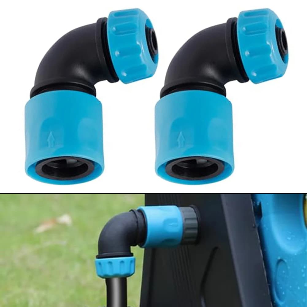 2 pezzi connettori rapidi a gomito per irrigazione da giardino autolavaggio 1/2 (12,5 mm) tubo da giardino tubo acqua dolce giunto connettore acqua a gomito