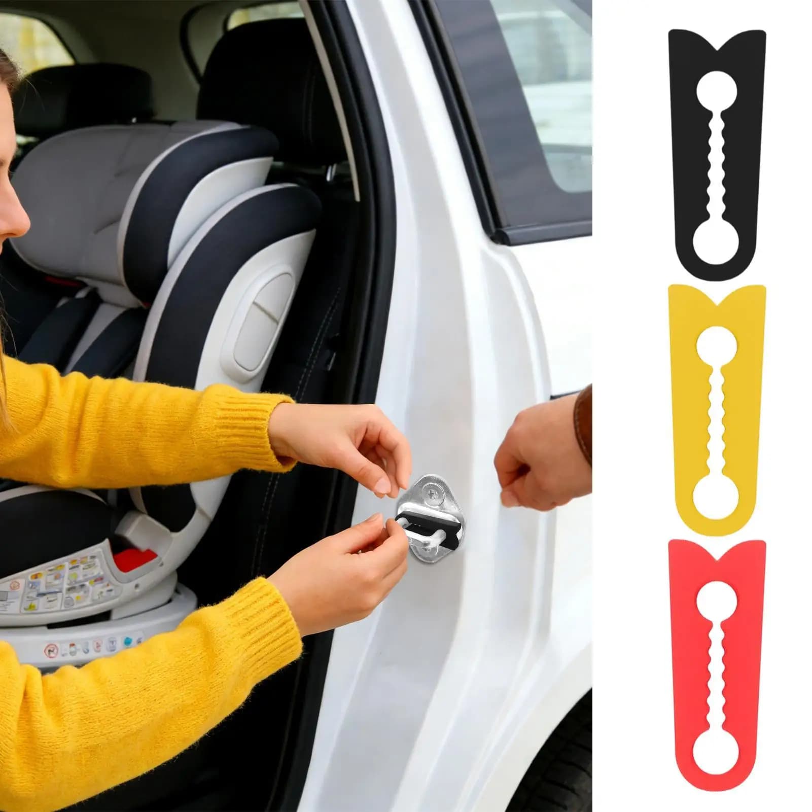 4 Pezzi Tamponi Ammortizzanti per Porte Auto, Fermaporte Silenziosi per Apertura e Chiusura Fluida, Comfort di Guida per Auto, SUV e Camper